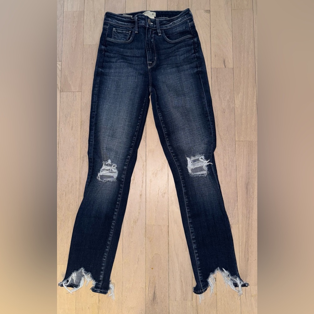 NWOT- L'AGENCE High waist cropped Jeans with Distressed Details